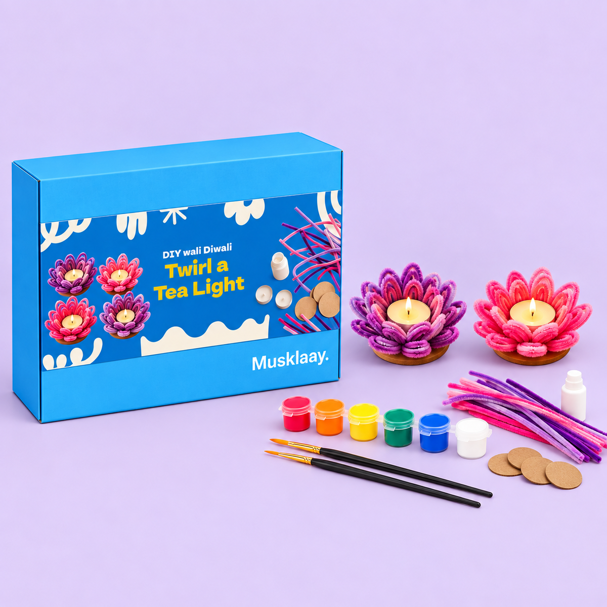 Pipe Cleaner Flower (Tea Light Holder) Kit